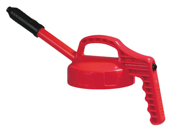Stretch Spout Lid, w/0.5 In Outlet, Red
