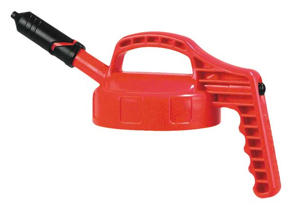 Mini Spout Lid, w/0.27 In Outlet, HDPE, Red