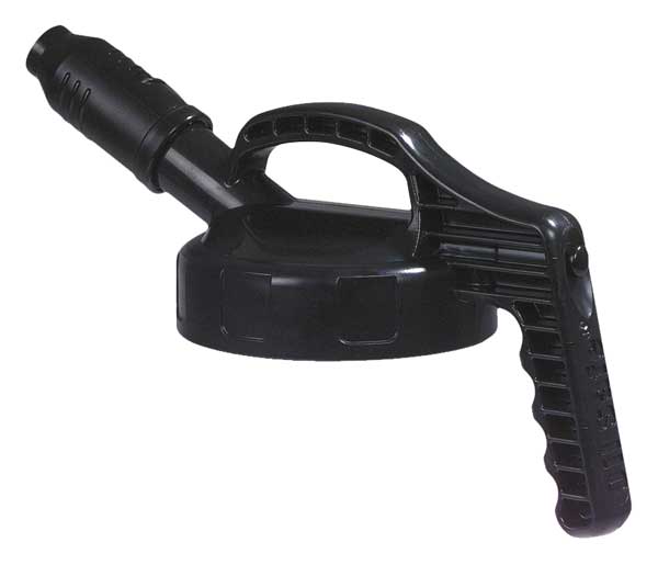Stumpy Spout Lid, w/1 In Outlet, Black