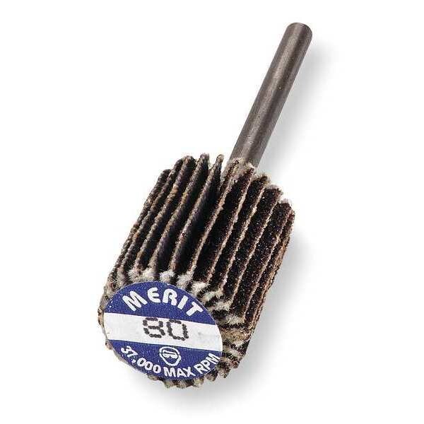Flap Wheel, AO, 5/8x5/8x1/8 In Shank, 80G