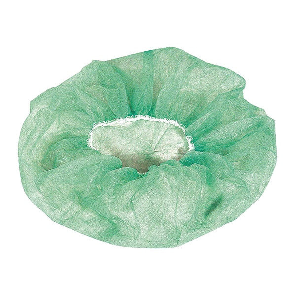 Bouffant Cap, Green, Universal, PK100
