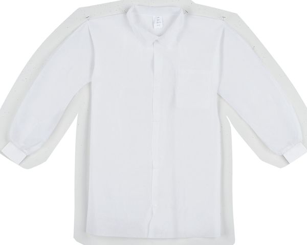 Disp. Coat, S, Polypropylene, White