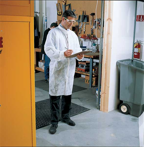 Disp. Coat, S, Polypropylene, White