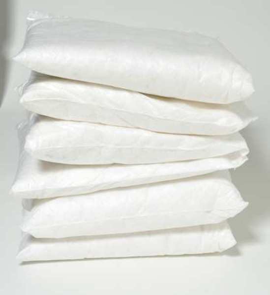 Sorbents, 15 gal. Non Aggressive Absorbed, White, Polypropylene, 12 PK