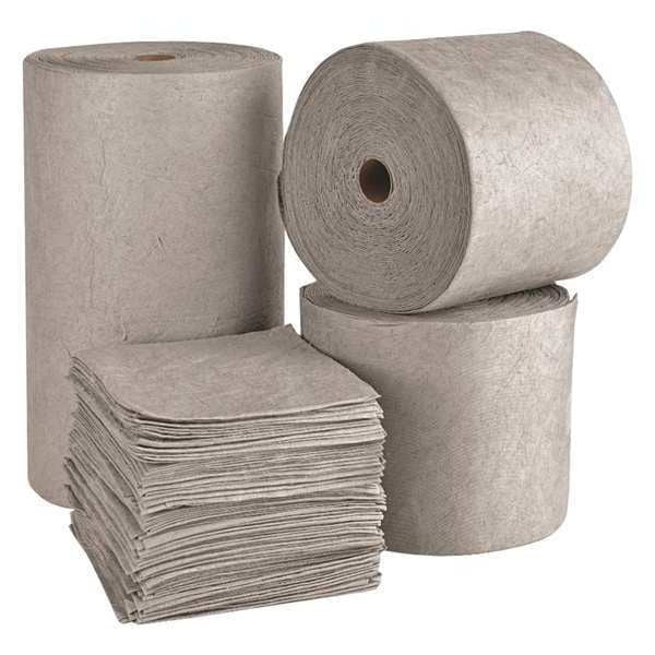 Sorbents, 28 gal. Universal Absorbed, Gray, Polypropylene, 100 PK