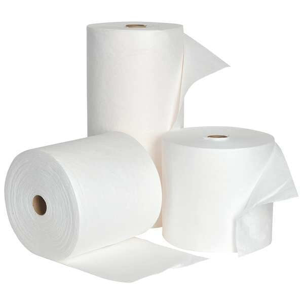Sorbents, 62 gal/pk, Oil Absorbed, White, Polypropylene, 2 PK