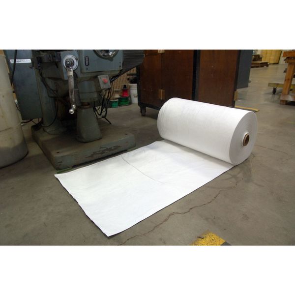 Sorbents, 54 gal/pk, Oil Absorbed, White, Polypropylene