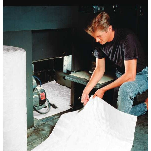 Sorbents, 62 gal/pk, Oil Absorbed, White, Polypropylene, 2 PK