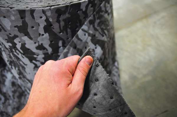 Sorbents, 64 gal/pk, Universal Absorbed, Camouflage, Polypropylene
