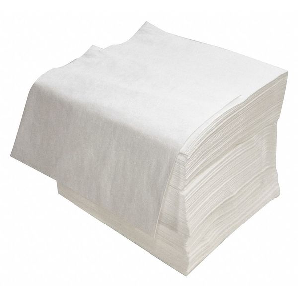 Sorbents, 28 gal. Oil-Only Absorbed, White, Polypropylene, 100 PK