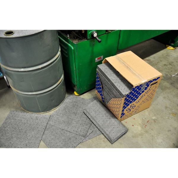 Sorbents, 28 gal. Universal Absorbed, Gray, Polypropylene, 100 PK