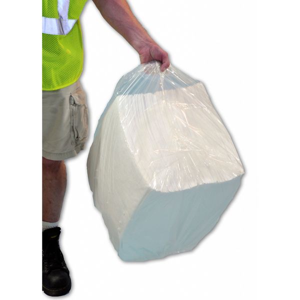 Sorbents, 30 gal/pk, 0.15 gal/pad, Oil Absorbed, White, Polypropylene, 200 PK