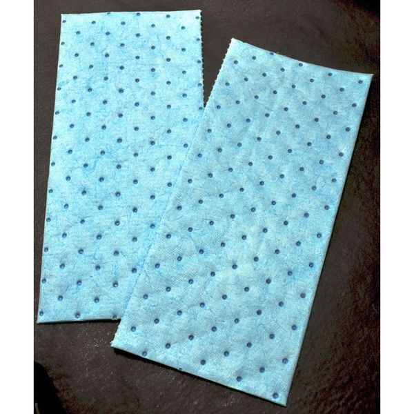 Sorbents, 30 gal/pk, .3 gal/pad, Oil Absorbed, Blue, Polypropylene, 100 PK
