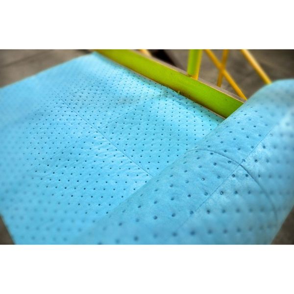 Sorbents, 66 gal. Oil Absorbed, Blue, Polypropylene