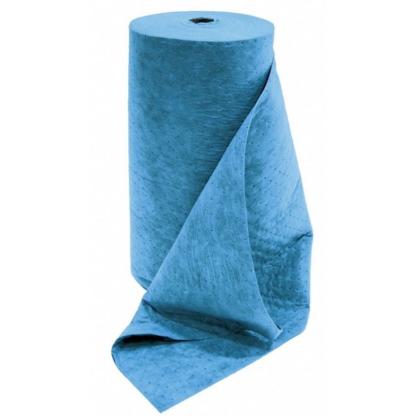 Sorbents, 50 gal. Oil Absorbed, Blue, Polypropylene