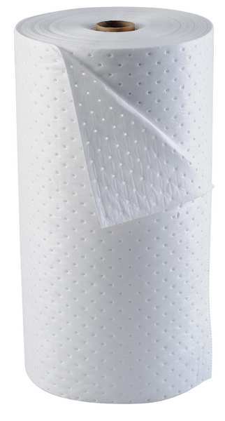 Sorbents, 49 gal/pk, Oil Absorbed, White, Polypropylene