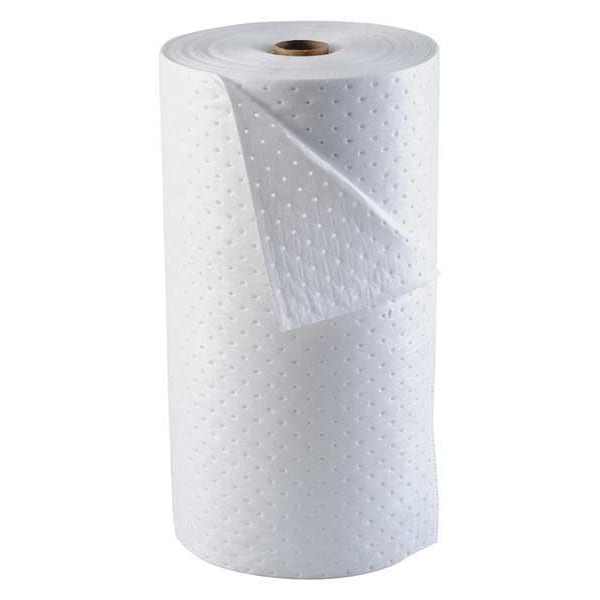 Sorbents, 49 gal. Oil Absorbed, White, Polypropylene
