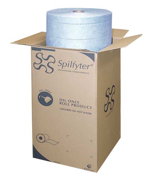 Sorbents, 30 gal. Oil Absorbed, Blue, Polypropylene, 100 PK