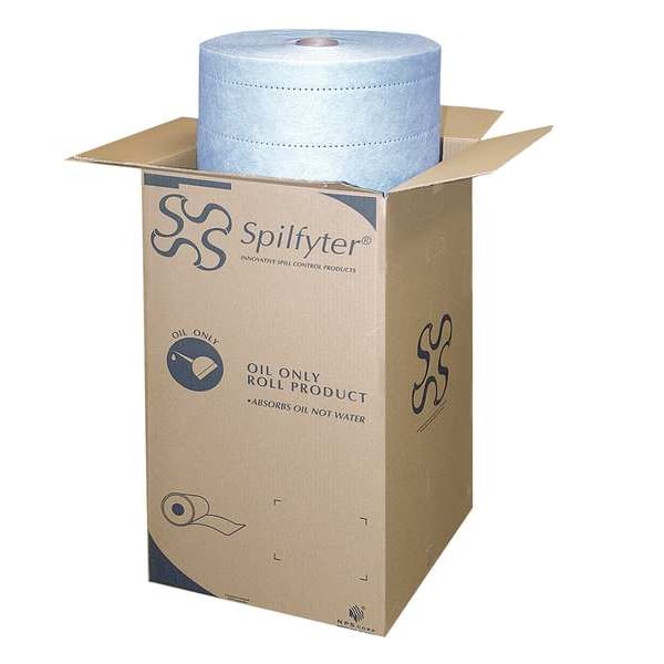 Sorbents, 34 gal/pk, .34 gal/pad, Oil Absorbed, Blue, Polypropylene, 100 PK