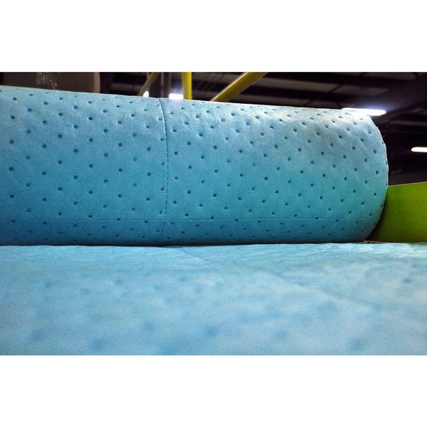 Sorbents, 66 gal. Oil Absorbed, Blue, Polypropylene