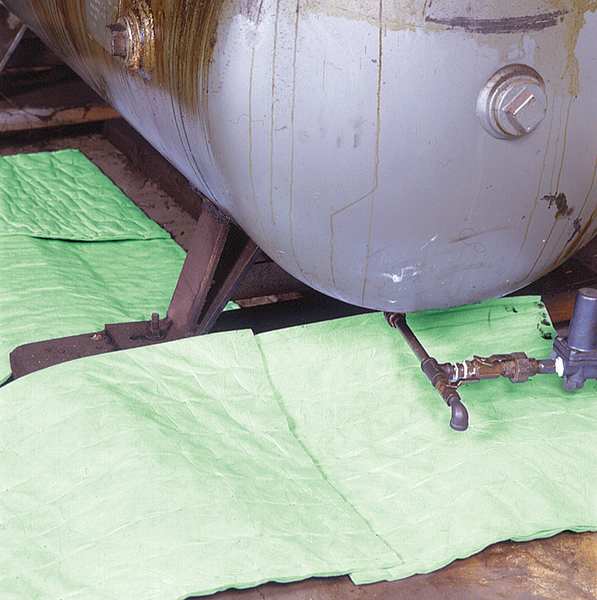 Sorbents, 38 gal. Universal Absorbed, Green, Polypropylene, 200 PK