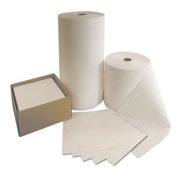 Sorbents, 32 gal/pk, .16 gal/pad, Oil Absorbed, White, Polypropylene, 200 PK