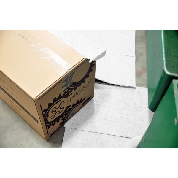 Sorbents, 32 gal. Oil Absorbed, White, Polypropylene, 100 PK
