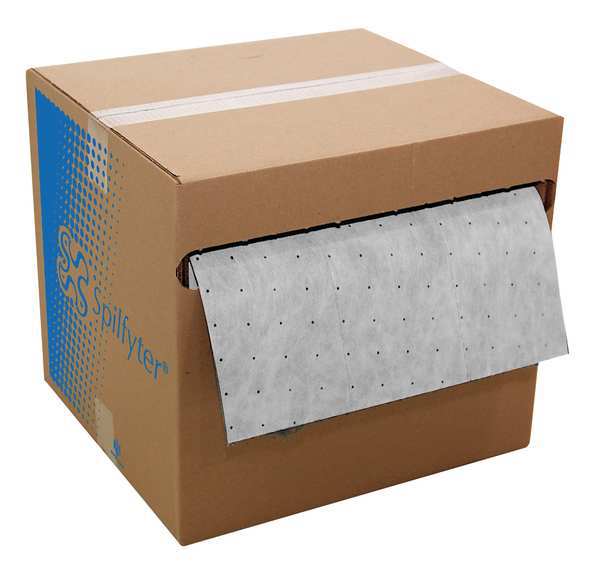 Sorbents, 22 gal/pk, Oil Absorbed, White, Polypropylene