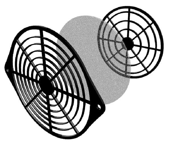 Fan Filt Guard Assembly, Fan Size 6-3/4In