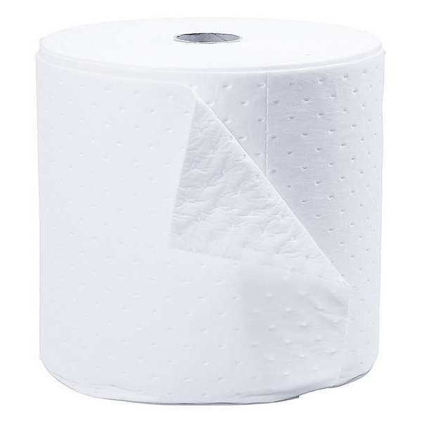 Sorbents, 18 gal/pk, Oil Absorbed, White, Polypropylene