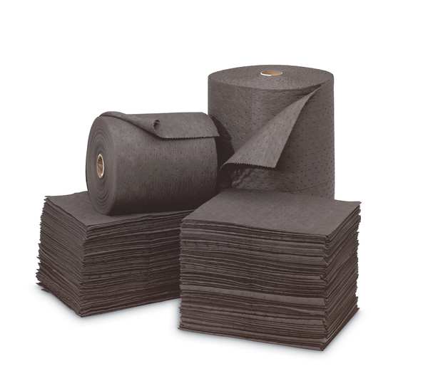 Sorbents, 31 gal/pk, 19 oz/pad, Universal Absorbed, Gray, Polypropylene, 200 PK