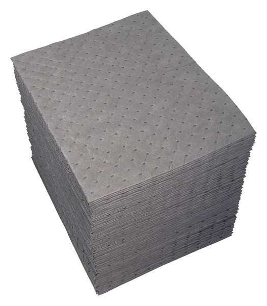 Sorbents, 31 gal/pk, 19 oz/pad, Universal Absorbed, Gray, Polypropylene, 200 PK