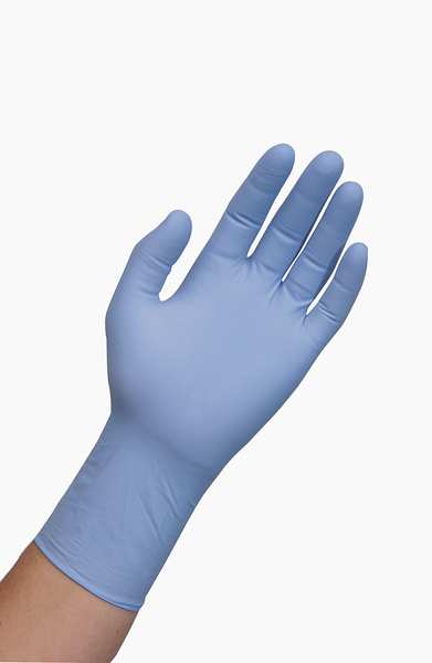 Exam Gloves with Textured Fingertips, Nitrile, Powder Free, Blue, M, 100 PK