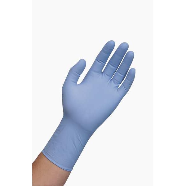 Exam Gloves with Textured Fingertips, Nitrile, Powder Free, Blue, XL, 50 PK
