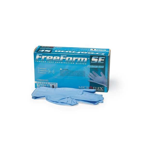 Exam Gloves with Textured Fingertips, Nitrile, Powder Free, Blue, XL, 50 PK