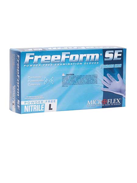 Exam Gloves with Textured Fingertips, Nitrile, Powder Free, Blue, S, 100 PK