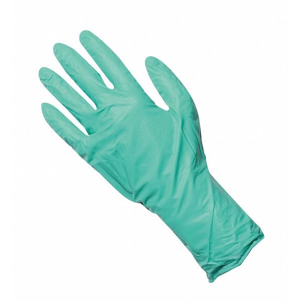 Disposable Exam Gloves, Neoprene, Powder Free, Green, L, 50 PK