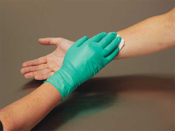 Disposable Exam Gloves, Neoprene, Powder Free, Green, 2XL, 50 PK