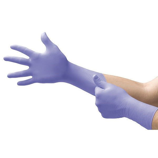 Exam Gloves with Advanced Barrier Protection, Nitrile, Powder Free, Violet Blue, 3XL, 40 PK
