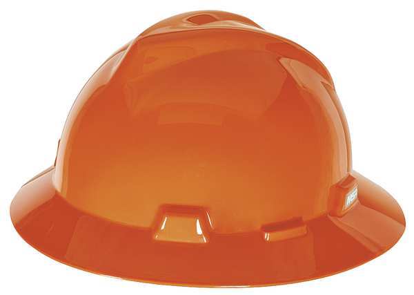 Full Brim Hard Hat, Type 1, Class E, Pinlock (4-Point), Orange