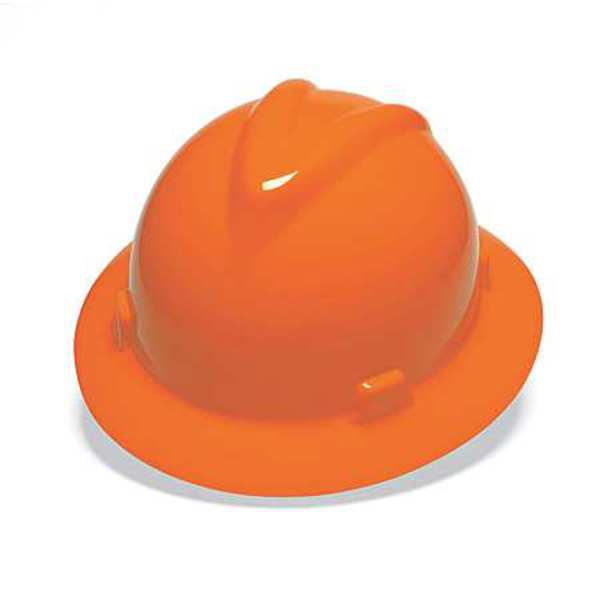 Full Brim Hard Hat, Type 1, Class E, Pinlock (4-Point), Orange