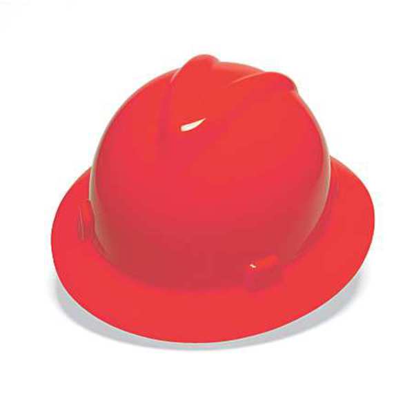 Full Brim Hard Hat, Type 1, Class E, Pinlock (4-Point), Red