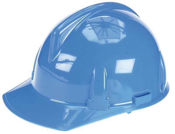 Front Brim Hard Hat, Type 1, Class E, Ratchet (4-Point), Blue