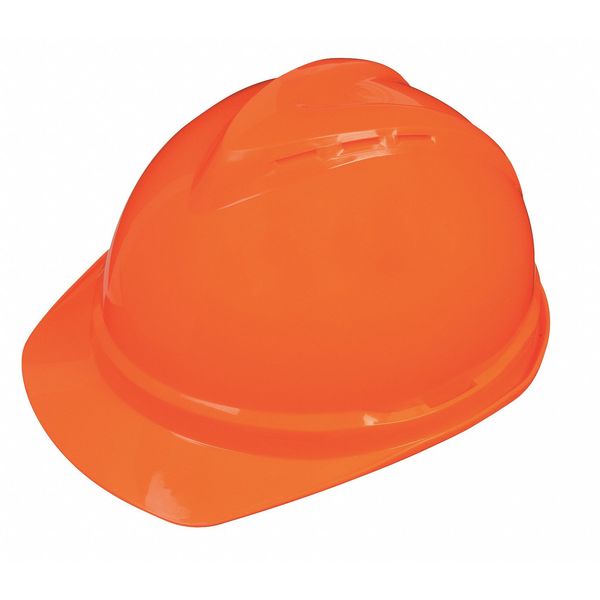 Front Brim Hard Hat, Type 1, Class C, Ratchet (6-Point), Hi-Vis Orange