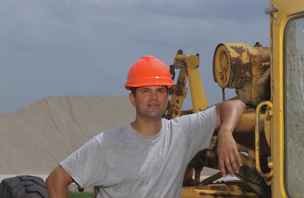Front Brim Hard Hat, Type 1, Class C, Ratchet (6-Point), Hi-Vis Orange
