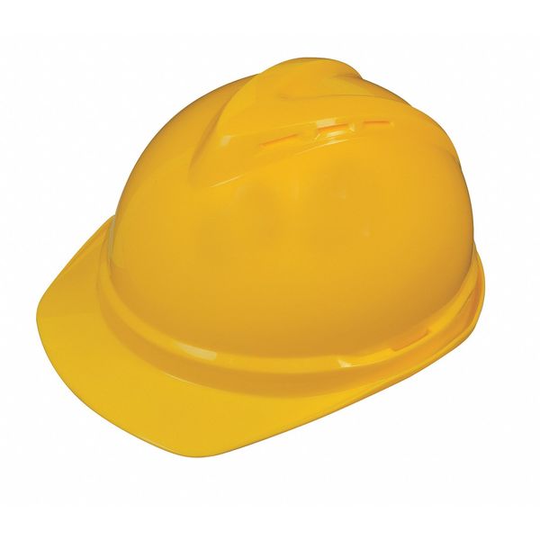Front Brim Hard Hat, Type 1, Class C, Ratchet (6-Point), Yellow