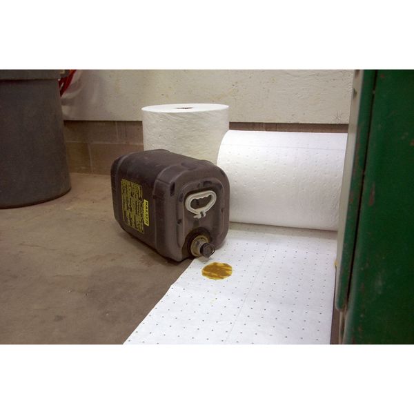 Sorbents, 58 gal. Oil Absorbed, White, Polypropylene