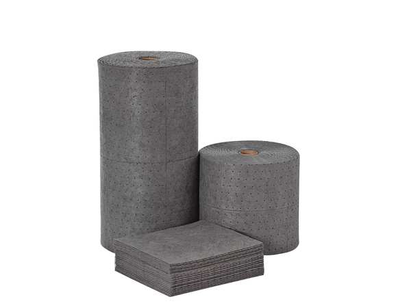 Sorbents, 24 gal/pk, .24 gal/pad, Universal Absorbed, Gray, Polypropylene, 100 PK