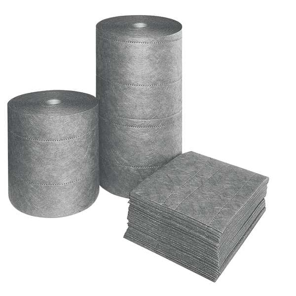 Sorbents, 27 gal/pk, .27 gal/pad, Universal Absorbed, Gray, Polypropylene, 100 PK