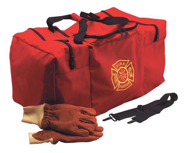 Personal Gear Bag, 1000D Nylon, Double Coated, Red, 15 in Height